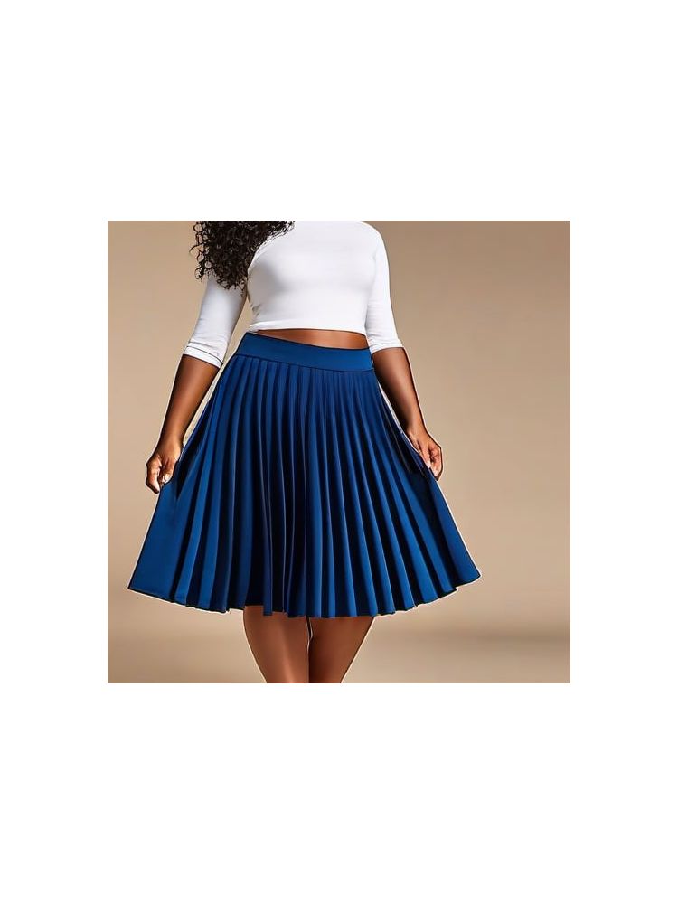 Pleated Midi Skirt - Plus