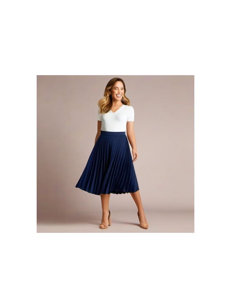 Pleated Midi Skirt - Compact