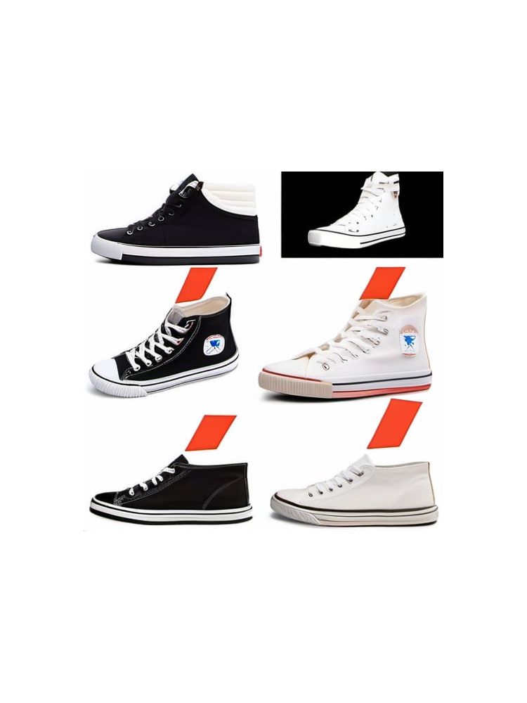 Canvas High-Top Sneakers - Premium