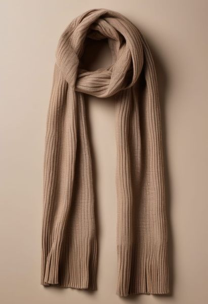 Wool Ribbed Scarf