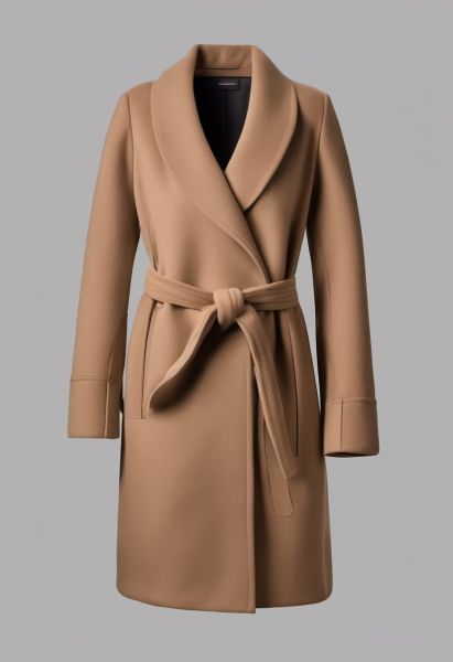 Moss Wool-cashmere Wrap Coat