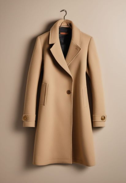 Sand Melton Cocoon Coat