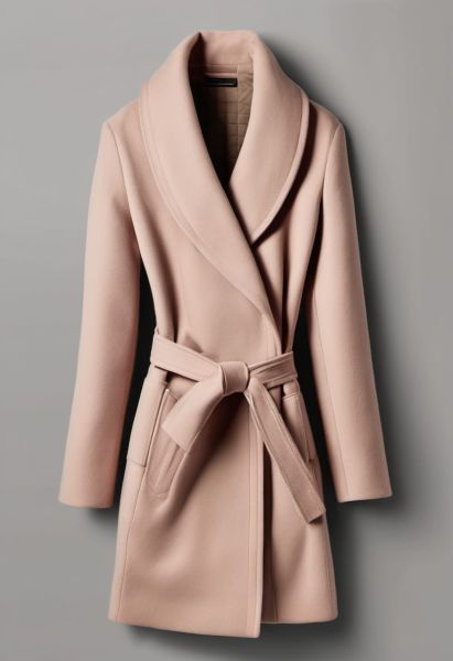 Bordeaux Wool-cashmere Wrap Coat